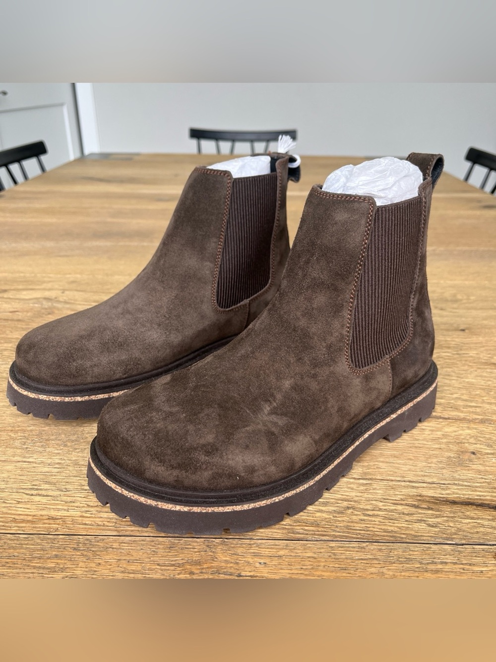 Size 8W / EU 39 Birkenstock Highwood Slip On Chelsea Boot in Mocha 1025758 - Picture 2 of 9